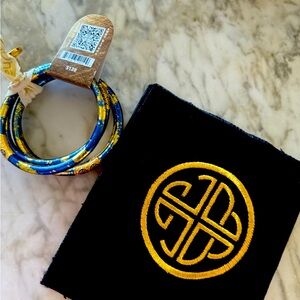 Genuine  BuDhaGirl Blue Gold Koi Bangles